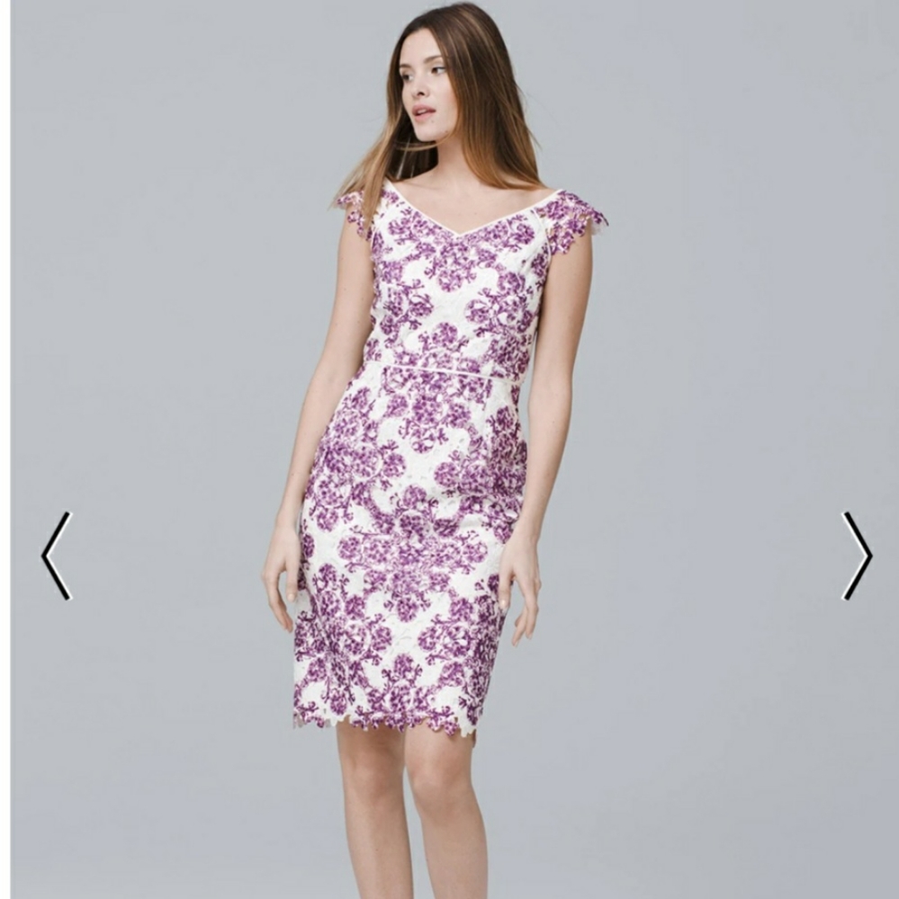 COPY - White House Black Market Lace Printed Dress